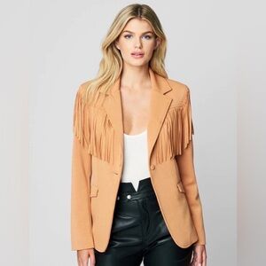 BLANKNYC Free Bird Show Stopper Fringe Blazer NWT